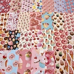(再販×5)夢みるスイーツのジャーナルペーパーセット(Pink)＊コラージュ素材＊ジャンクジャーナル