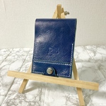 縦型A7メモ帳ケース(ネイビーブルー)  薄型