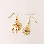 再販 ネコのかくれんぼ ピアス／イヤリング＊ゴールド