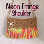 麻クラッチ  neon fringe shoulder 