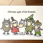 『ハシビロコウたちのハロウィンの夜🎃👻🧟‍♀️』イラストカード💌