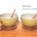 まーるいカフェオレボウル2つセット/ごはん茶碗にも＊黄色