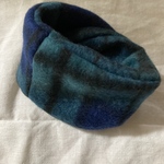 ハンドメイド☆犬用ネックウォーマーフリースBWチェックＳサイズ