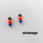 トリプルビーズのピアス