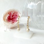 3e*ピアス・ノンホールピアス《rhinestone - or》
