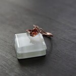 天然ジルコン（レッド）　チルトリーフCZリング　SILVER925　PG