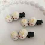 うさぎ饅頭の小さなヘアクリップ♡3cm