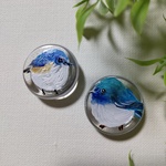 青い鳥のマグネット   二羽