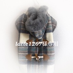 ★latte1207様専用★【犬用】チェックマントコートとネックウォーマー/ユニセックス/グリーン系