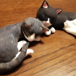 紙粘土作品たち 猫 犬