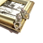 VINTAGE NINARICCI ニナリッチ  ハート　ストーンイヤリング  クリップ　ブライダル　結婚式　アンティーク  ヴィンテージ  華やか　ギフト　プレゼントにも　小ぶり　華奢　シルバー