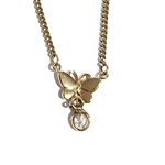開運HANAE MORI VINTAGE パピヨン　蝶々necklace ネックレスヴィンテージ　ネックレス　花　アンティーク  クラシカル　ハッピーモチーフコスチューム　ブライダル
