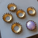 1個　アメリカ製　真鍮　クラウンラウンドセッティング　18mm