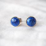 七宝焼 12月誕生石 mini round ピアス ~Lapis lazuli~