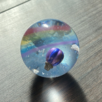 雲レジン玉　虹　気球