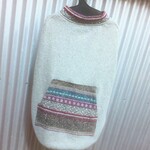 犬服 わんこ服 中型犬 ラグラン トレーナー 裏毛 起毛ニット ポケット付き  7号