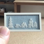 ミニチュア刺繍　「Townscape 」