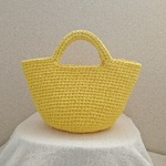 ＜mot〇〇様オーダー品＞裂き布バッグ（黄）