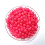 【8mm  80個】全13色展開 12.マゼンタ  ジェイド(翡翠)風アクリルビーズ 単色 半透明 ミルキーカラー