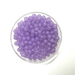【8mm  80個】全13色展開 13.パープル  ジェイド(翡翠)風アクリルビーズ 単色 半透明 ミルキーカラー