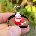 【受注製作】ミニチュア  うさぎちゃん 鏡餅