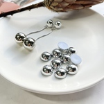 10pcs [11.5mm ・シルバー] 半円 ラウンド CCBメタル カボション a469