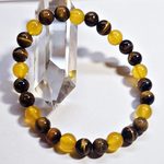 タイガーアイと黄瑪瑙のブレスレット
