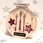 贈って飾れるクリスマスカード(スウィートキャンドル)