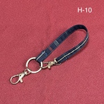 H-10着物リメイク　大島紬　格子　キーストラップ