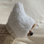 犬手編み🧶手編みフワフワニット帽　（S)