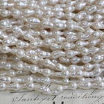 淡水パール バロック ナチュラルロングドロップ 5〜6mm