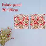 ファブリックパネル　モロッカン赤　２枚セット　20×20cm