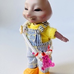 小さいドール用ポシェット　くまクリームソーダ（ピンク）