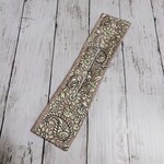(両面)デフトバン　グレイッシュピンク　インド刺繍リボン