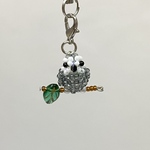 ビーズインコのファスナーチャーム