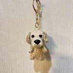 編みぐるみ犬キーホルダー:ラブラドールレトリバー（イエロー）