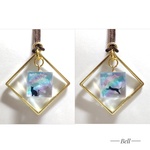 雲レジン 空 ネックレス トップ 【虹空×猫】