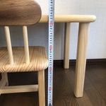 po様専用ページ   子どもテーブル幅70×奥行45×高さ43㎝+子ども椅子背板〇座面高さ25㎝