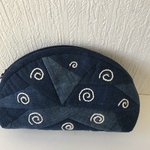 ［SALE2］藍染のクレージーキルトポーチ＊3点中1番大きい＊パッチワーク