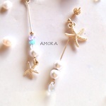  再販 ちょっと贅沢大人のアシンメトリー ピアス/イヤリング