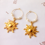 夏の太陽ピアス