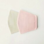 【くすみカラー✼ずれないインナーマスク】オーガニックコットン＊ガーゼ＊立体＊無地＊マスクインナー＊ズレない＊ベージュ＊ペールピンク