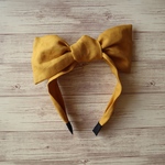 ayuさま専用ページ　リボンカチューシャ（リネン・やまぶき）