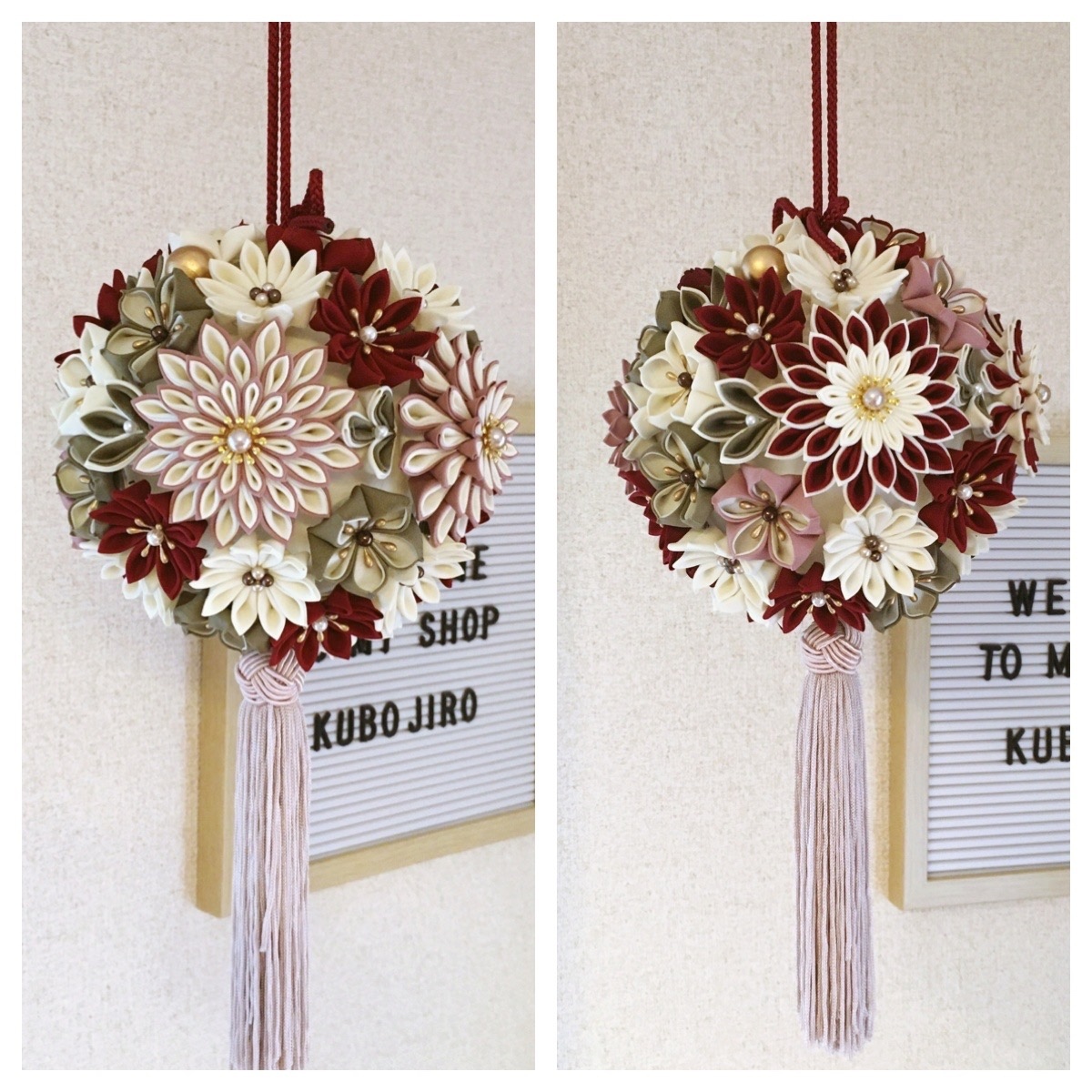 flower ball bouquetオーダーメイド】総つまみ細工✴︎ボール
