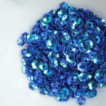 スパンコール 4mm 約1060枚(約5g) 花カップ オーロラ 青 (SFC04ABLEH00)