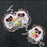 2枚入りハリネズミ　刺繍アイロンワッペン