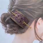 ラベンダー　大人っぽく　マジェステ　インド刺繍リボン