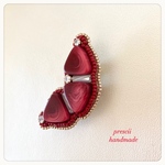 Croissant    ビーズ刺繍ブローチ