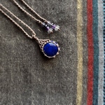 ラピスラズリのマクラメネックレスa