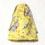 少し縦長巾着袋 マチ付き☆パンダのおにぎり弁当🐼